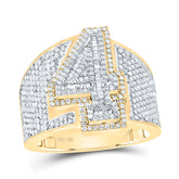 1 1/2CTW-DIA P1 NUMBER "4" MEN'S RING